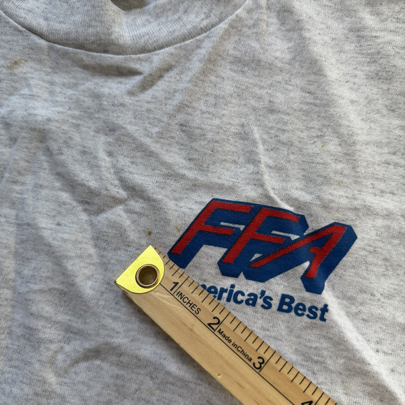 Vintage FFA America’s Best Gray Jerzees T-Shirt XL Agriculture Promo Tee - Picture 5 of 10